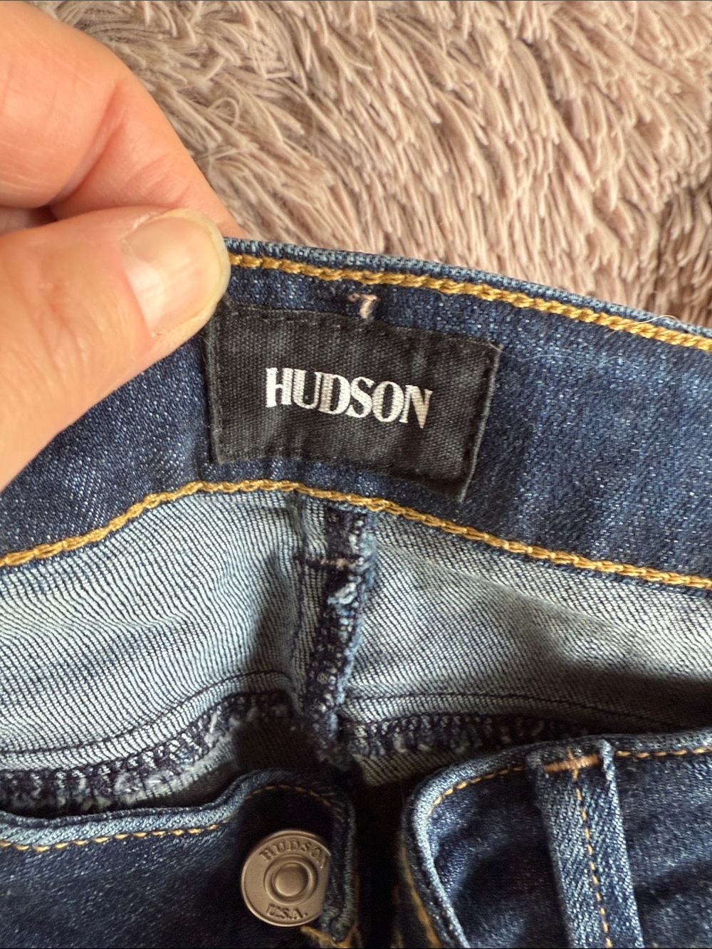 Hudson Jeans Women’s Dark Blue High-Rise Stretch Jeans